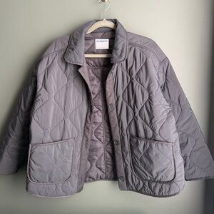 Old Navy Women's Grayish Black Quilted Jacket